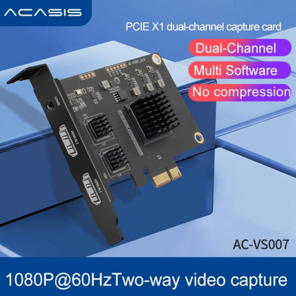 a5d48472924f3e66 Acasis Dual-Channel HDMI-compatible Broadcast PCI Express HD Video Capture Card 1080p 60Hz OBS Vmix Wirecast Streaming