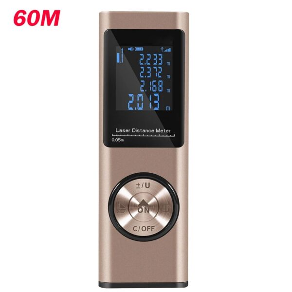 Mini Rangefinder Distance Meter 40M 60M Rechargeable Digital Range Finder Area Volume Multi-angel Laser Measuring Tool