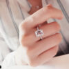 Emerald cut 2ct Lab Diamond cz Ring Sterling Sier Promise Engagement Wedding Band Rings for women Gemstones Party Jewelry