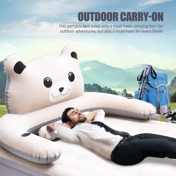 a61687e9427b8fc1 Inflatable Mattress Twin Size,Quick Inflation Deflation Camp Mattress Pad - Comfort Inflatable Bed, High Blow up Airbed for Home, Camping, Picnic