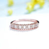 a62e6015700f1c21 Kuololit Soild 585 14K Rose Gold Moissanite Band for Women Baguette Solitaire Matching Wedding Diamond Ring Engagement
