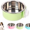 a632f44536a3bd8a Crate Dog Cat Bowls, Removable Stainless Steel Hanging Pet Cage Bowls for Kennel, Water Food Feeder Bowls Cage Coop Cup for Cats, Dogs, Rabbits and Small Animals (Small, Pink)