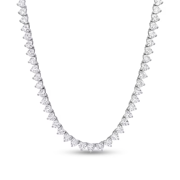 a6359d92b477d341 1carat Heart Cut Moissanite Tennis Necklace Bracelet Jewelry Set for Women Sier Diamond Neck Chain Choker with Certificate
