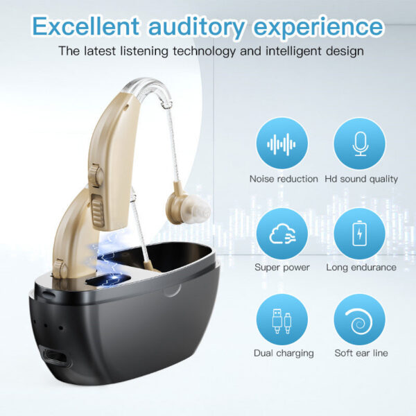 BTE Sound Amplifier Severe Rechargeable Hearing Aid For The Deaf People