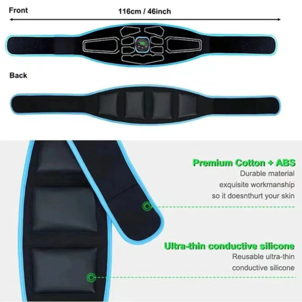 a6471ba3ea0a4785 EMS Abdominal Toning Belt Electric Muscle Stimulation Muscle Toner Portable Fitness Massager Waist Trainer Body Slimming Shaping