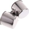 a65e2e58e8131752 Hypeety Bird Parrot Feeding Double Cups Stainless Steel Food Water Bowls with Clip Bird Seed Feeder Cups Hanging Bowl Cage Stand Accessories