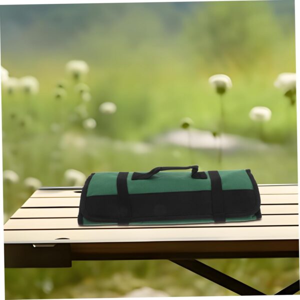 HEMOTON Tasche Für Outdoor-kochmesser Kochtasche Kochmesser Tragetasche Tasche Für Sushi-Messer Messer Vitrine Aufbewahrungstasche Für Küchenmesser Köche Fall Dark Green Stoff