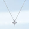 EWYA Real 0.4ct Clover Moissanite Pendant Necklace for Women Party S Sterling Sier Diamond Chain Necklaces Fine Jewelry