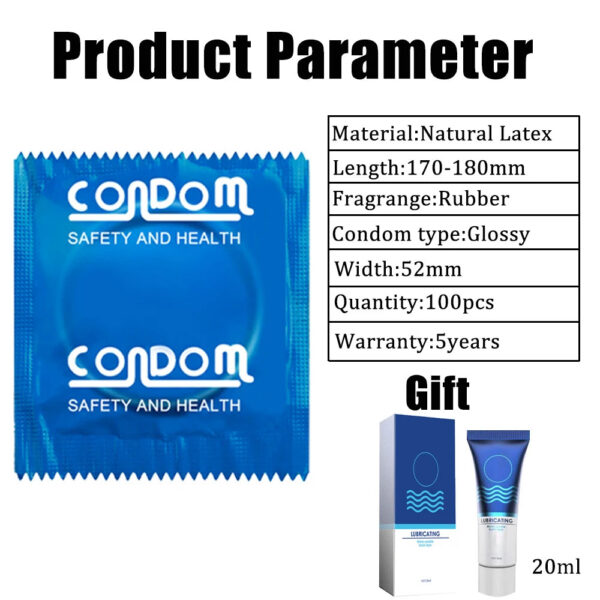 a67ee299f5110e3c 100pcs Ultra Thin Condoms Hyaluronic Acid Smooth Natural Latex Cock Penis Sleeve with Lubricant 20ml Sex Toys for Couples