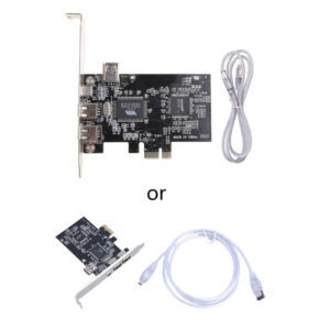 a68b54b9c55b5351 PCIe Firewire PCI-E 2A+1 Mini-A 1394A Video Capture Card VIA VT6308P Chip Support IEEE1394 400 Mbit 2+1 Port PHY