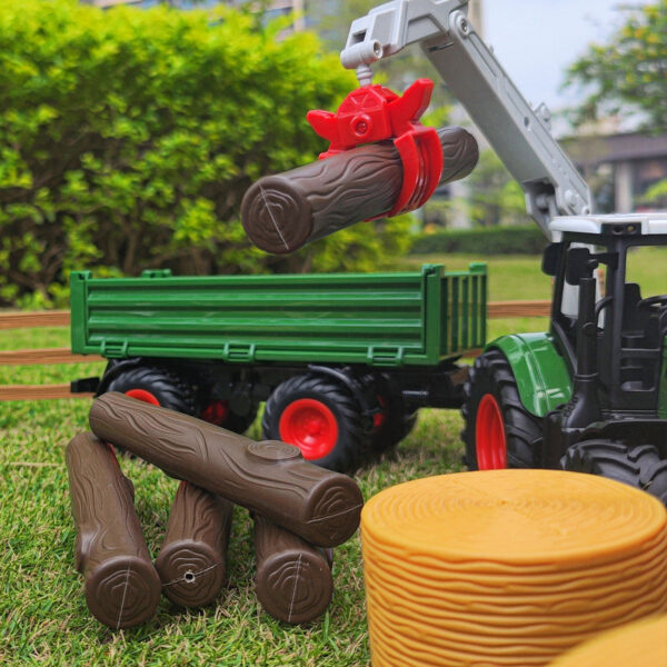a69d96c6a1bc5d5e Farmer Harvester Set 1:24 Diecast Pull Back Sliding Tractor Vehicle Model Simulation Transport Engineering Car Children Toys