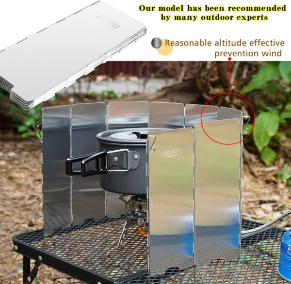 a6a038f6ae118c0d Profiwoab 9 Plates stove windshield Foldable Outdoor Camping Cooker windshield Wind Screen camping gas windshield