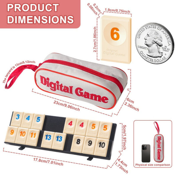 a6a37a45207b9c3d AIUAZA Rummy Cube portable packaging, travel toy gameļ¼suitable for family classic board games, 2-4 person party game