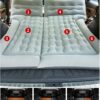 Car Air Mattress for Volkswagen Lavida Polo Viloran Lamando T-Cross 2006-2024, Thickened Car Bed Mattress, Travel Sleeping Pad, Back Seat Bed Cushion with Air Pump 2 Pillows,Dark Green