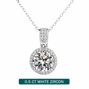 a6a689110f6019b3 Knobspin Sterling Sier Necklace For Women Real Moissanite Diamonds Pendant With GRA Certificate Neck Chain Fine Jewelry