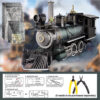 a6b7b608fb09b842 Piececool Puzzle 3d Metal Mogul Locomotive 282Pcs Assembly Model Building Kit DIY Toys for Adult