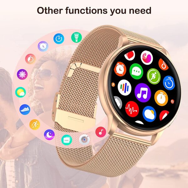 a6c1145dbde51fd2 Bluetooth Call Smart Watch Women Custom Dial Steel Watches Men Sports Fiess Tracker Heart Rate Smartwatch For Android IOS G35
