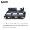 a6c8a25015b94020 placa metro switch Ethernet fibra 100M PCBA Board Optic Media Converter 20km 3 Fiber 3 RJ45 Support RPOE Simplex SC Fiber Switch