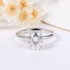 Engagement Rings for Women Moissanite Solitaire Ring Sterling Sier 1-3ct Oval Cut D Color VVSI Lab Diamond Bands Jewelry