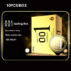 OLO ULTRA THIN CONDOM 0.01 Feeling Penis Sleeve Hyaluronic Acids Rubber latex Ejaculation Delay dotted Condoms intimate sex toy