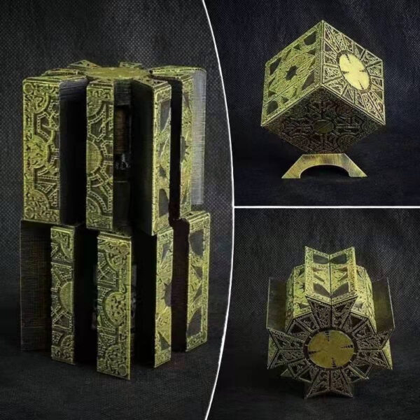 1:1 Hellraiser Puzzle Box Moveable Lament Horror Terror Figures Film Serie Cube Fully Pinhead Prop Figurine Toy