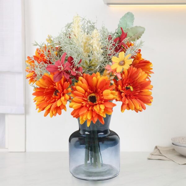 Faux Flowers in Vase,Artificial Flowers in Vase,Table Centerpieces for Dining Room,Flower Centerpieces for Tables,Fake Flowers with Vase,Kitchen Table Decor,Coffee Table Decor