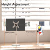 Keepro Portable Height Adjustable Vesa Tablet Stand Free Standing Low Profile Desk Mount Monitor support