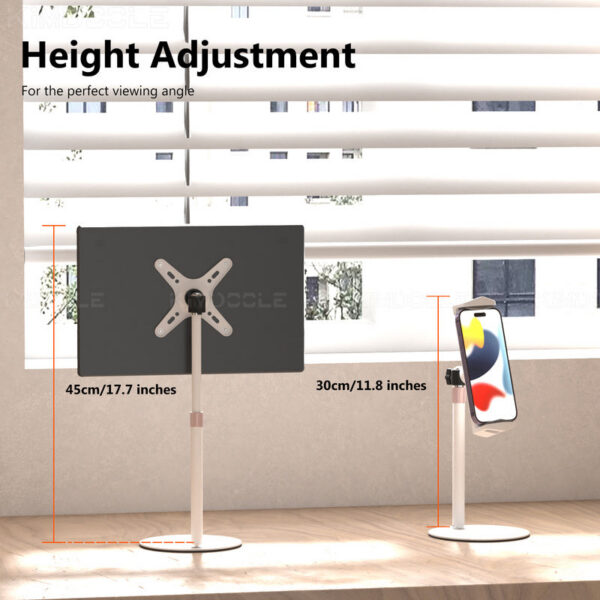 Keepro Portable Height Adjustable Vesa Tablet Stand Free Standing Low Profile Desk Mount Monitor support