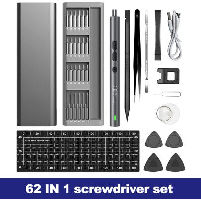 28/68/120 In 1 Electric Screwdriver Set Professional Large Capacity With LED Light Power Screw Driver Precision Repair Tools
