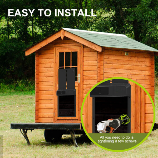 Automatic Aluminum Opener Timer Controlled Open/Close Door Anti-Pinch Function Chicken Coop