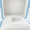 a731a3fedafc2b10 NeeTim 0.5/1CT Moissanite Diamond Rings Wedding Band for Women Sterling Sier Plated White Gold Promise Ring Certified