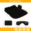 a733c309341d68e6 Car Air Mattress Portable Car Bed Back Seat Camping Bed Inflatable Dog Bed for Car Universal SUV Camping Mattress with Car Air Pump 2 Pillows (Black)