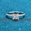 a73b0aee8be4d9b4 NeeTim 1ct 2ct Princess Moissanite Engagement Ring for Women D VVS1 Dia Proposal Bridal Rings Sterg Sier Wedding Band