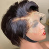 a74d97f5673783e9 Pixie Cut Transparent Wigs For Women Straight Short Bob T Part Lace Wig Prepluck Brazilia Human Hair