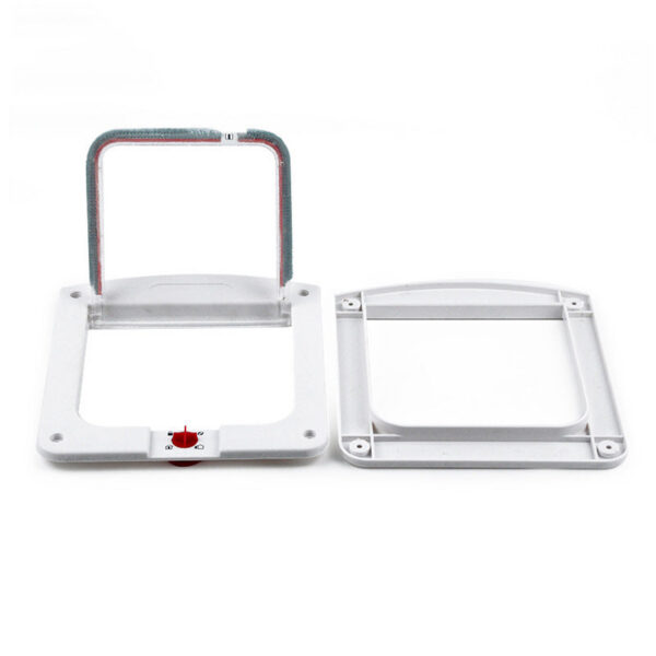 a764e243c5c422e0 Way Locking Cat Flap Door Interior Exterior Weatherproof Pet Doors Cats Doggie Suitable For Window & Wall 4 W