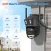 a7888c7415a10774 10MP PTZ IP Camera 8MP 5K Outdoor Dual Lens Dual Screen 5G WIFI Camera AI Tracking Security Protection CCTV Surveillance Camera