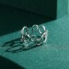 a7987c680317c1db Modian 2021 Real 925 Sterling Silver Irregular Round Finger Ring Fashion Party Accessories For Women Fine Statement Jewelry Gift