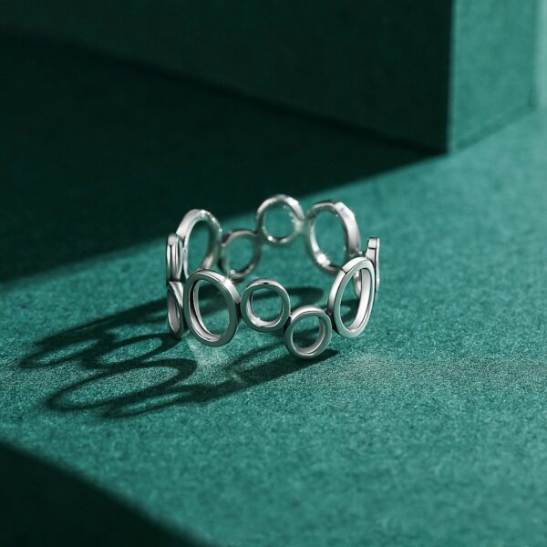 a7987c680317c1db Modian 2021 Real 925 Sterling Silver Irregular Round Finger Ring Fashion Party Accessories For Women Fine Statement Jewelry Gift