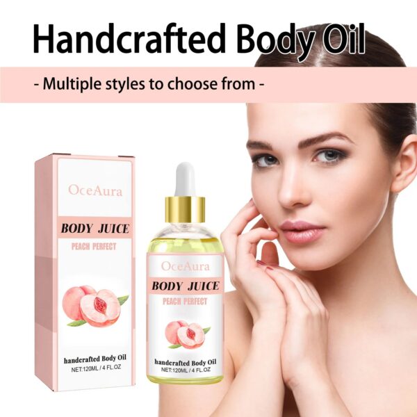 a79ac5352e330fdb OceAura Peach body oil Moisturizes and Softens the Skin, Tightens and massages it, and provides moisturizing essential oil 4 Oz