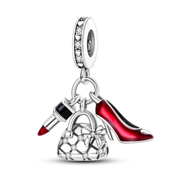 a79acca5442c9a84 MULA 1PC Sier Plated Dangle Charms Lipstick Plane Insect Pendants Fit Original Bracelet Beads DIY Fashion Jewelry
