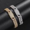 HOYON 10mm Lab Moissanite Diamond Cuban Chain Men's S Sier Plated Necklace Zircon Bracelet Hip Hop Rock Neck Collar Jewelry