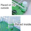 a79f8e59b6f00e1a 2Pcs Automatic Bird Feeder Bird Waterer & Feeder Parakeet Hanging Food Dispenser Bird Cage Accessories for Parrots Budgie, Cockatiel, Lovebirds (150 ml / 5.1 oz)