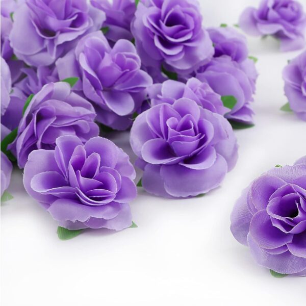 Kesoto 50pcs Pink Roses Artificial Flowers Bulk, 1.6" Small Silk Fake Roses Flower Heads for Decoration, Crafts, Wedding Centerpieces Bridal Shower Party Home Decor