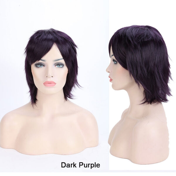 BENIHAIR Synthetic Cosplay White Red Green Blue Pink Yellow Short Layer Fake Hair Extension Men Women Party Wig