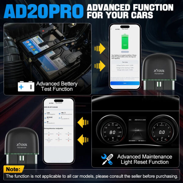 a7c34cb4bd236f21 XTOOL Advancer AD20Pro OBD2 Bluetooth Scanner Full System Car Diagnostic Tool obd2 Scanner Oil Reset & Battery Test Code Reader