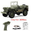 RC 1:10 Military Truck 2.4G 4WD Electric Drive Off-Road Remote Control Car Simulated Vehicle Model Toy for Kid christmas