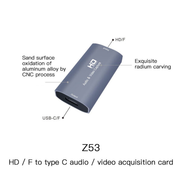 a7eacb356e7bf664 Video Streaming HDMI-compatible Aluminum Alloy Usb 3.0 For Switch Game Capture Card 60fps -out 4k