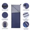 LIXADA Outdoor Envelope 190*75cm Camping Hiking Fleabag 680g Ultra-light Portable Sleeping Travel Bag