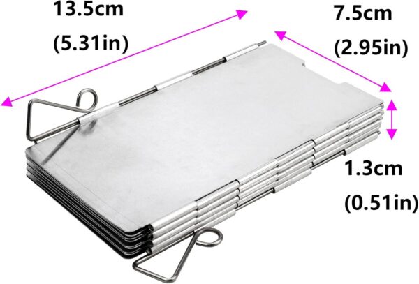 a7f5b9d06edf418c Semetall Camping Stove Windscreen 10 Plates Folding Outdoor Stove Windscreen Aluminum Camping Stove Windshield with Carrying bag-1Pack(3.3"W*9.5"L)