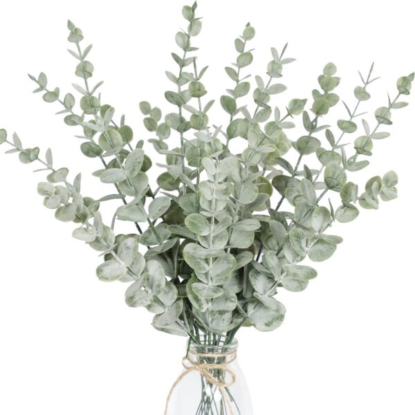 a80410cd5d1946f1 85pcs Eucalyptus Stems Artificial Eucalyptus Leaves Stems Real Grey Green Touch Leaf Branches for Home Office Flowers Bouquet Centerpiece Wedding Decoration